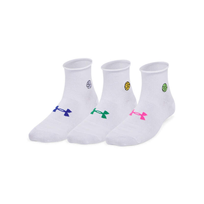 UA W Essential Nov 3pk Qtr-RED WHT-104