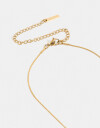 Cadena Corta con Dije Metal Cadena De Acero Con Inicial S - Dorado