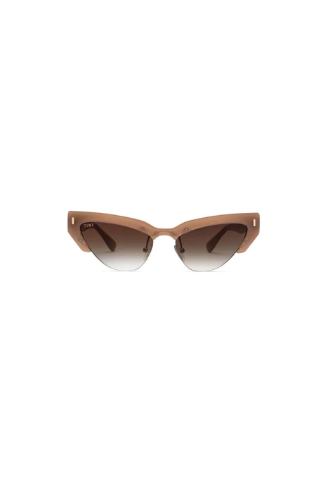 Lentes Tiwi Muse Shiny Coconut Whit Brown Gradient Lenses