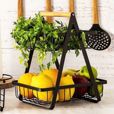 Frutera Doble Piso Metálica Alto 30cm x Largo 30cm x Ancho 17cm Frutera Doble Piso Metálica Alto 30cm x Largo 30cm x Ancho 17cm