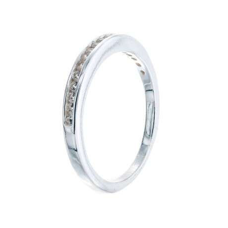 Anillo de plata 925 con circonias, MEDIO SIN FIN. Anillo de plata 925 con circonias, MEDIO SIN FIN.