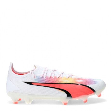 Championes de Hombre Puma Futbol 11 Ultra Ultimate Blanco - Negro - Roijo fuego
