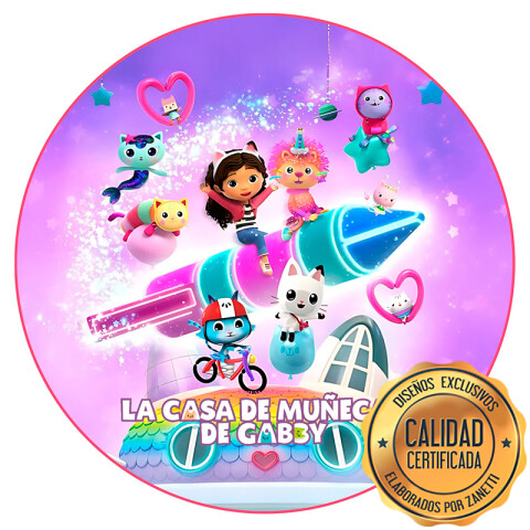 Lámina La Casa de Muñecas de Gabby Violeta Red.