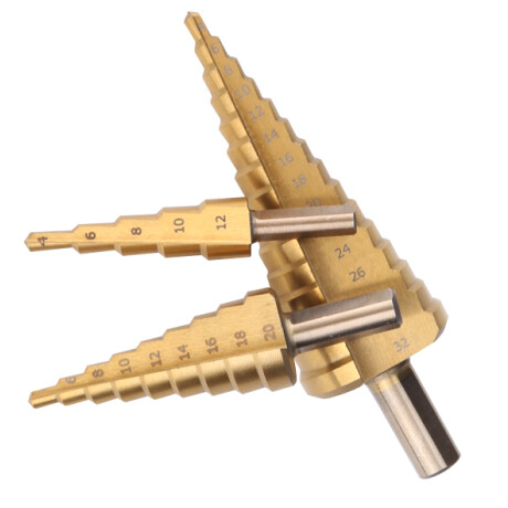 DINGQI JUEGO 3 PIEZAS MECHA CÓNICA HSS CUBIERTA DE TITANIO Dingqi Juego 3 Piezas Mecha Cónica Hss Cubierta De Titanio