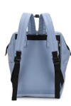 Mochila boca de pez multicierres Celeste
