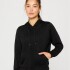 Polera Cloud Jersey Full Zip Hoodie Mujer Black