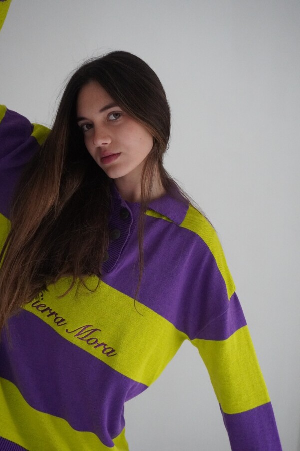 Heritage Sweater Violeta / Pistacho