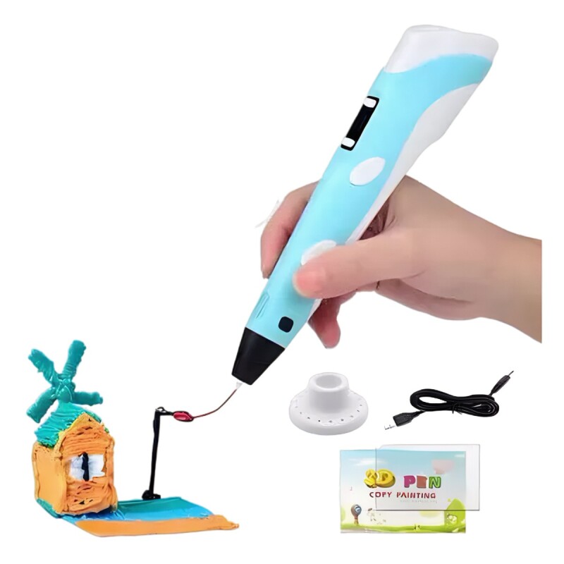 Impresora Lápiz 3D con filamento de regalo color CELESTE Impresora Lápiz 3D con filamento de regalo color CELESTE