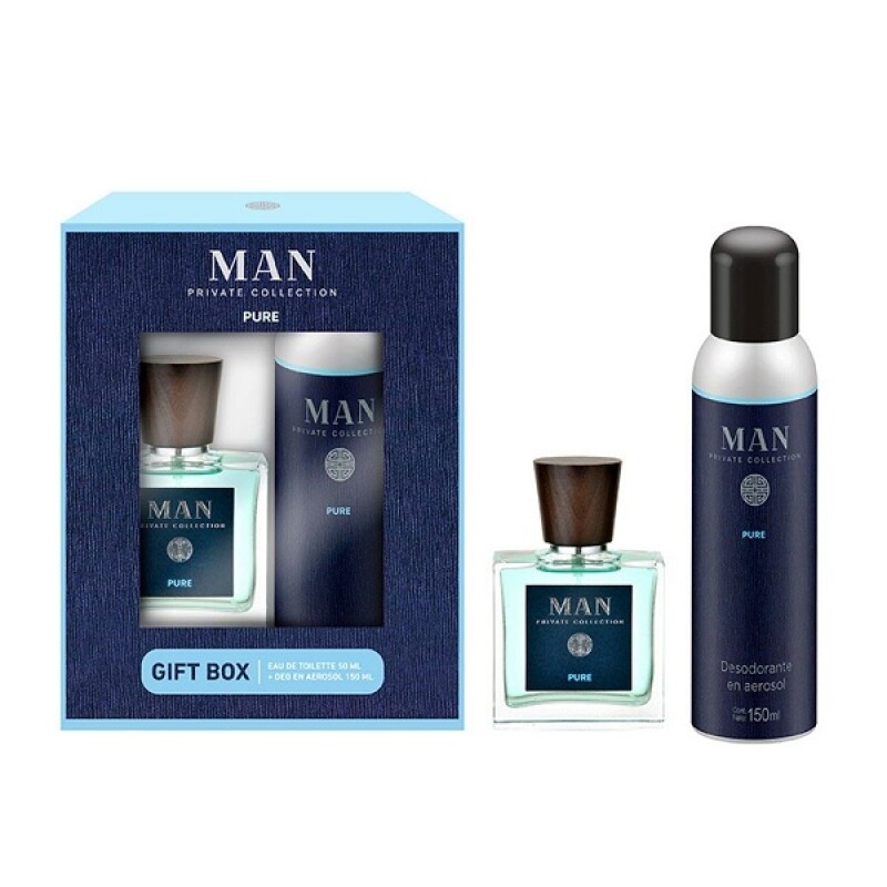 Perfume Man Private Collect. Pure Edt 50ml+desodorante 150ml Perfume Man Private Collect. Pure Edt 50ml+desodorante 150ml