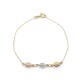 Pulsera fina en oro 18k de 2 tonos con 3 soles Pulsera fina en oro 18k de 2 tonos con 3 soles