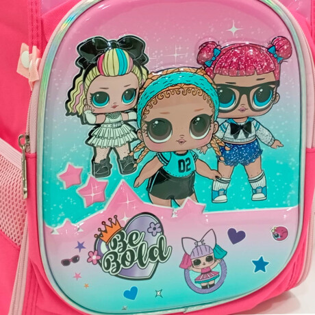 Set Escolar Mochila Lol Surprise Sello + Regla+ Goma Mod 1