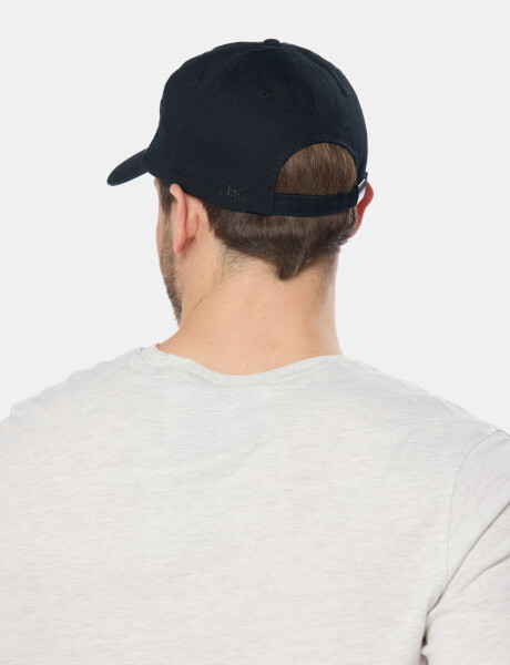 GORRO VISERA DE LONA CON PARCHE Negro