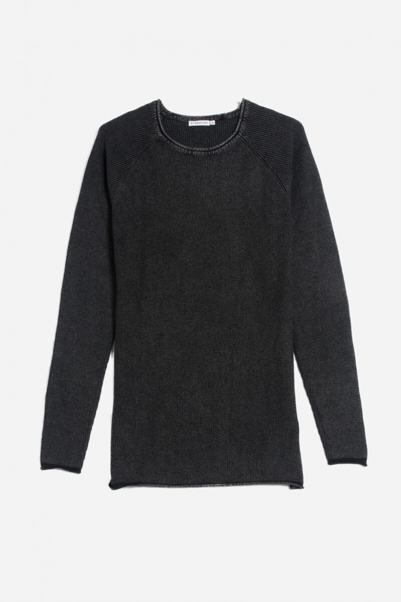 Sweater manga ranglán NEGRO