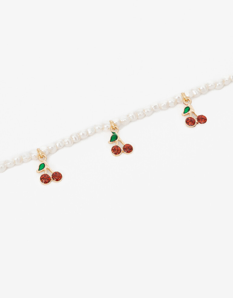 Pulseras Flexibles Color Pulsera Con Dijes Frutas - Combinacion Multicolor