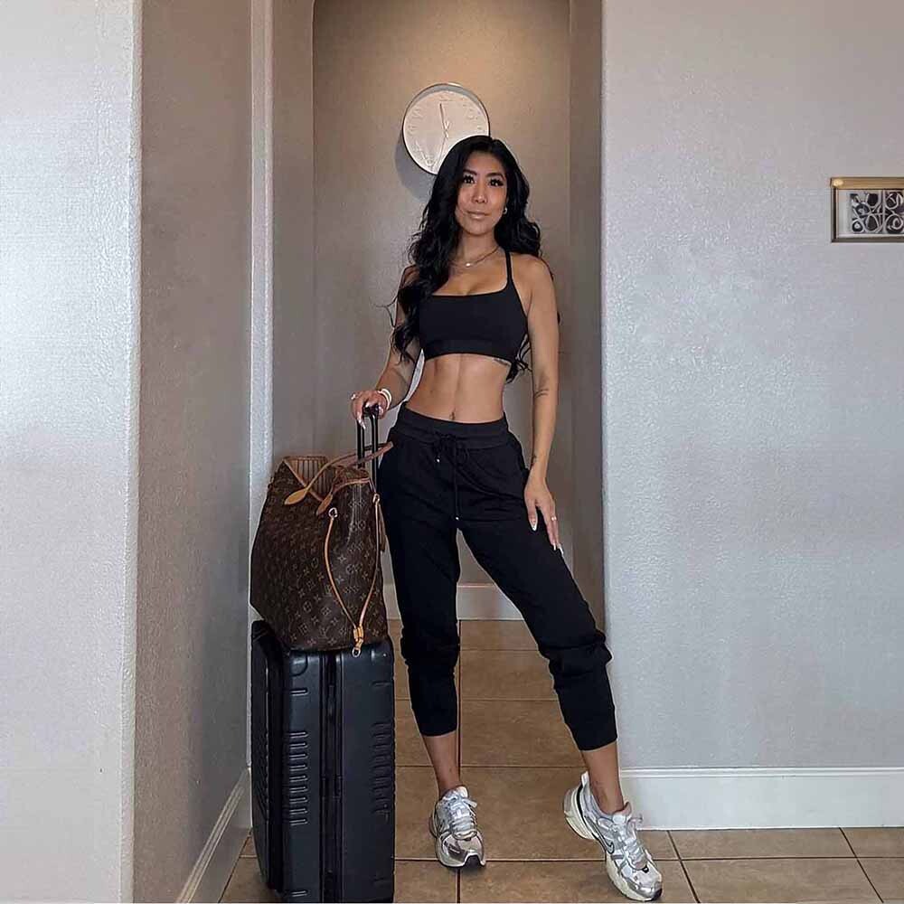 Leggings Jogger Cloud Jersey Mujer Black