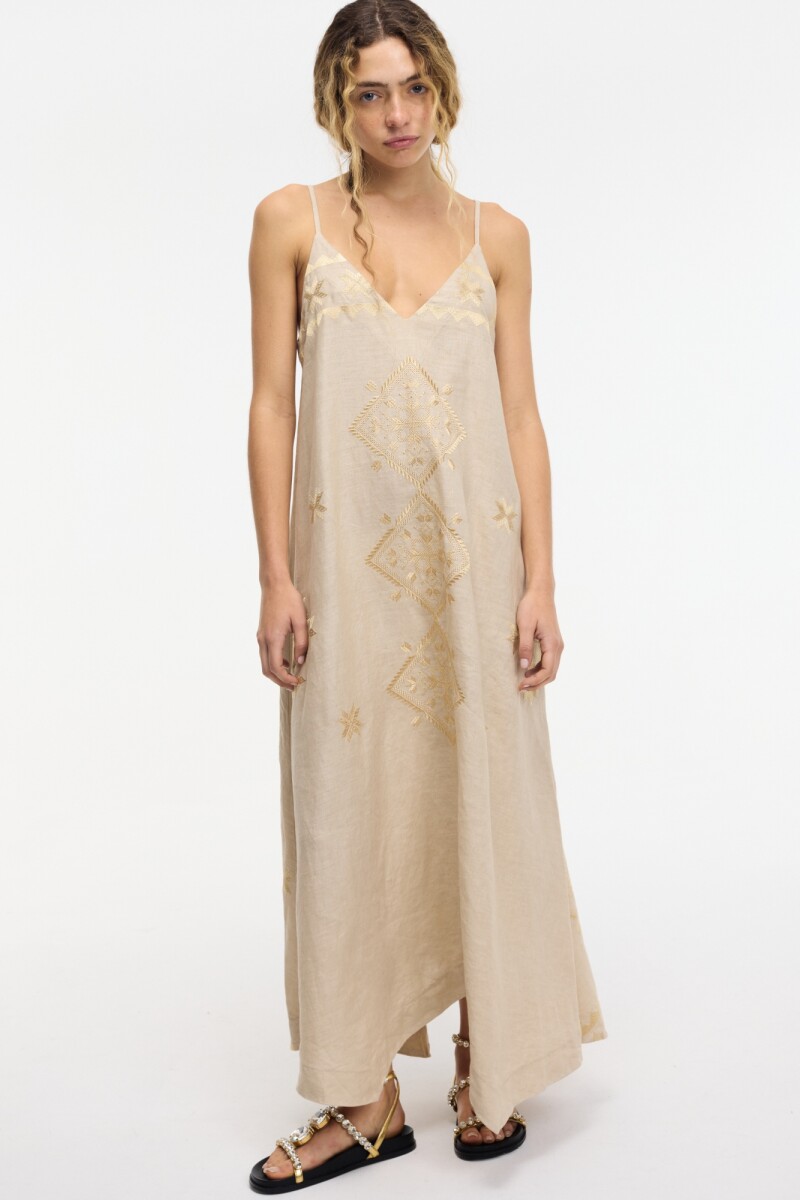 VESITDO BORDADO Beige