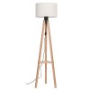 VELADOR DE PIE TRIPE ECO E27 MADERA Y PANTALLA BEIGE VELADOR DE PIE TRIPE ECO E27 MADERA Y PANTALLA BEIGE