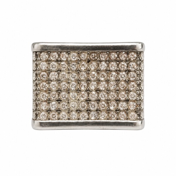 Anillo mesa -Plata 925- Zirconias-AN4707 conpiedra