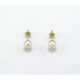5 mm Caravanas en Oro 18 K Y Perlas. Peso 1 Grs 5 mm Caravanas en Oro 18 K Y Perlas. Peso 1 Grs