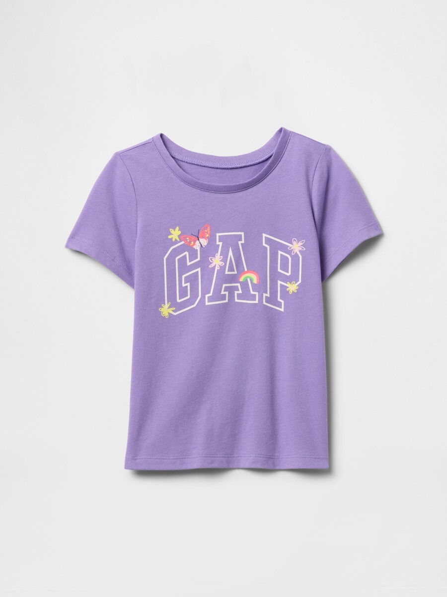 Remera Logo Gap Toddler Niña - Wisteria Blossom 