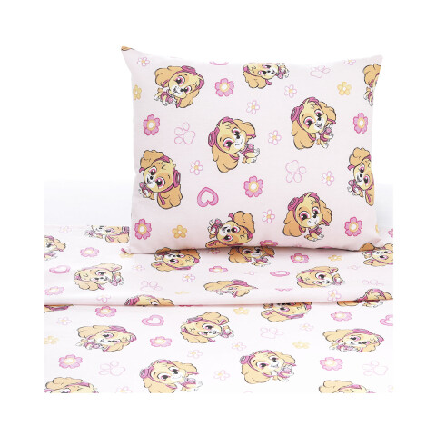 Juego Sábanas para Cuna Dohler 100% Algodón Paw Patrol ROSA