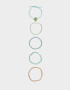Pulseras Elásticas Sets Cerámica Pulseras Elásticas Set Con Mostacillas - Dorado