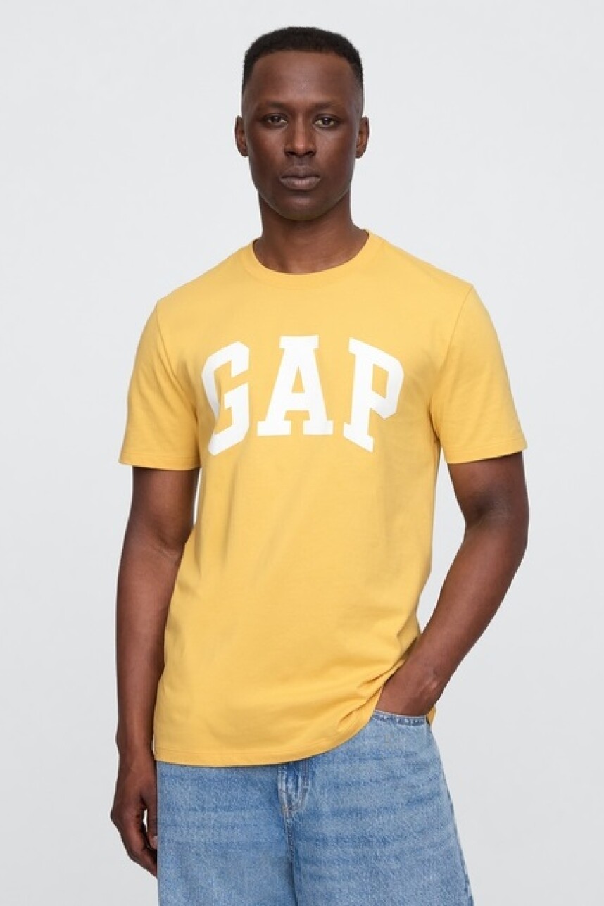 Remera Logo Gap Hombre French Almond