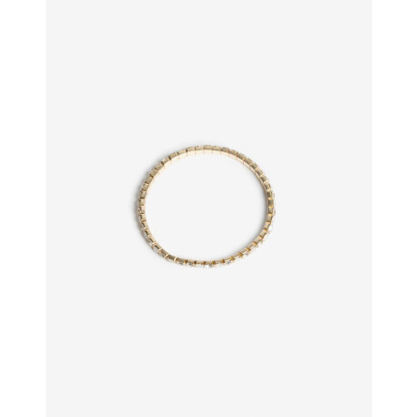 Pulsera Elástica Strass Dorado