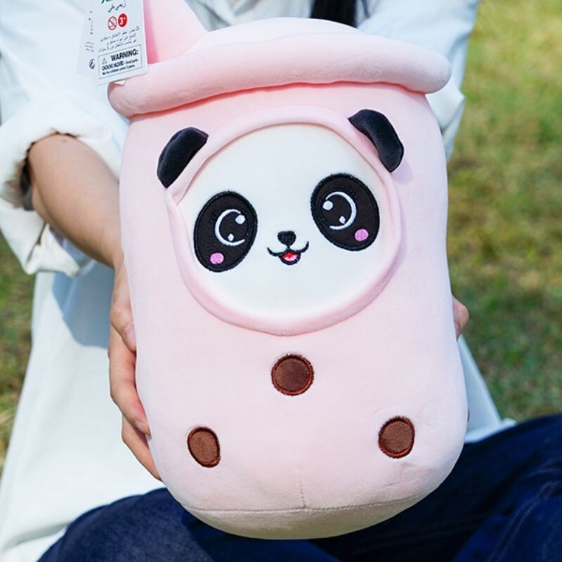 Peluche De Panda Boba Tea - Rosa - 33cm Peluche De Panda Boba Tea - Rosa - 33cm