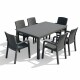 Juego de Jardín 6 Sillas + Mesa GRIS
