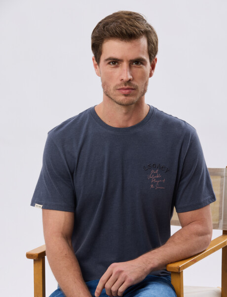REMERA ESTAMPADA DE ALGODÓN Denim