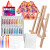 Set Arte Infantil 39 Piezas Caballete Pinceles Pinturas Accs Variante Color Rojo