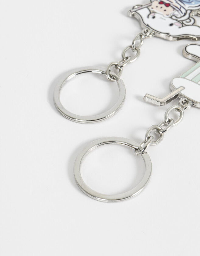 Llavero Set De Llaveros "cinnamoroll" - Combinacion Multicolor