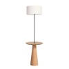 VELADOR DE PIE CON MESADA MAD E27 PANTALLA BEIGE VELADOR DE PIE CON MESADA MAD E27 PANTALLA BEIGE