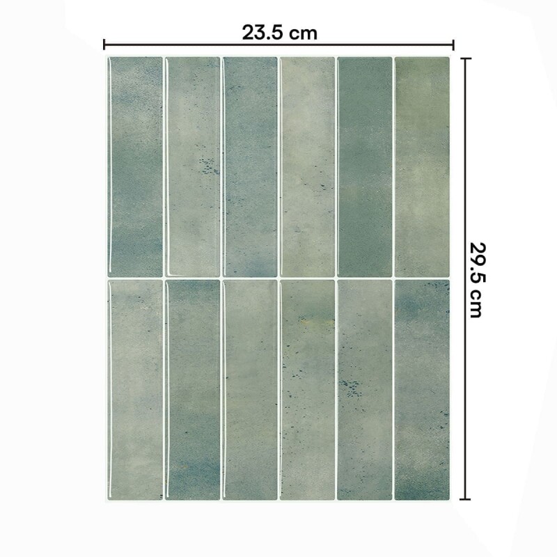 Azulejos adhesivos para cocina baño 10uds Verde claro