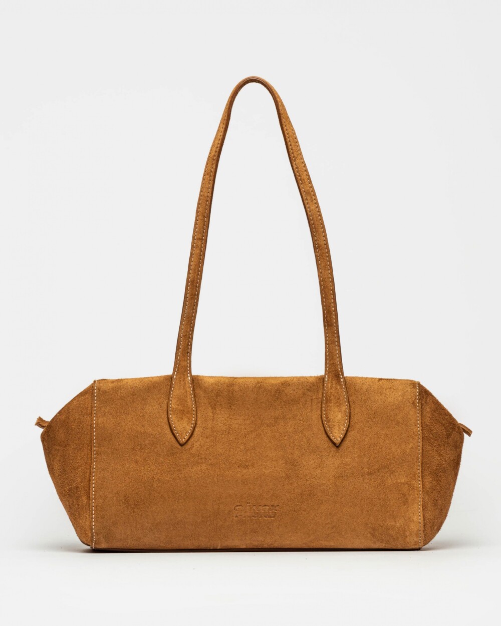 Cartera al hombro The Gang Manifest en cuero gamuza Cuoio