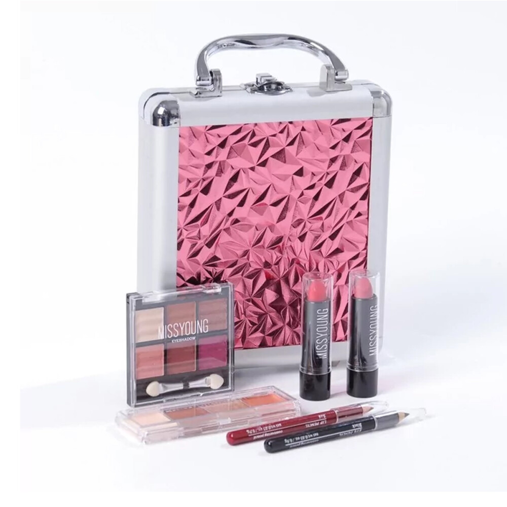 Valija De Maquillaje Chica Con Cosmeticos Incluidos Rosa