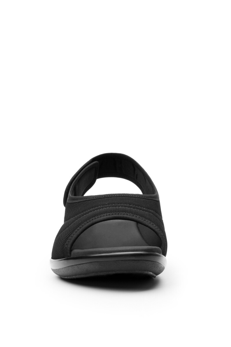 Sandalia Casual Flexi Para Mujer Con Adaptable Al Pie Negro