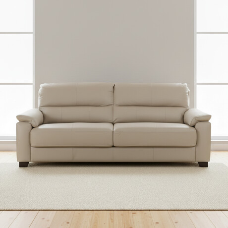 SOFA 3 CUERPOS CUERO-100-NATURAL NATURAL-BEIGE VENECIA CRUDO