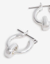 Aros Argollas Metal Argollas De Metal Bañado En Plata - Plateado