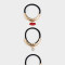 Gomitas Elásticas Sets Cuff Set De Gomitas Elásticas Con Charms - Combinacion Tricolor