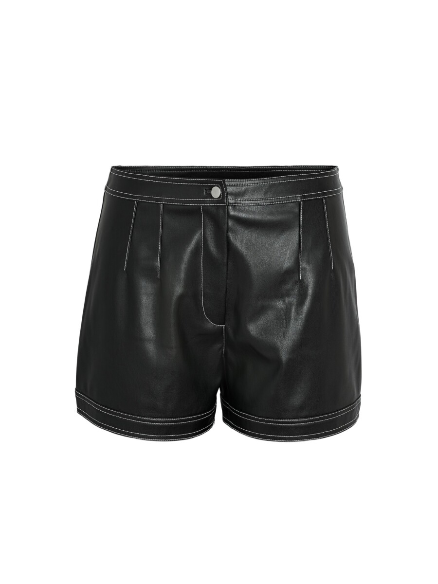 Short Kimberly Efecto Piel - Black 