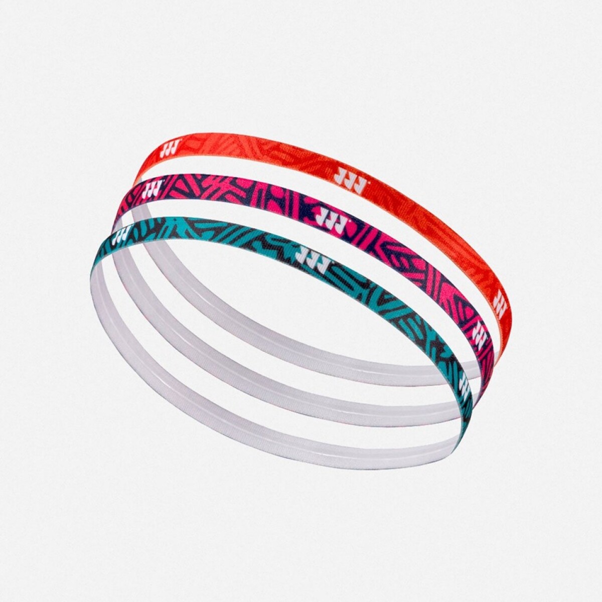 Vincha Elastica Balling Headband Pack x3 - Caleste/Rosa/Naranja 