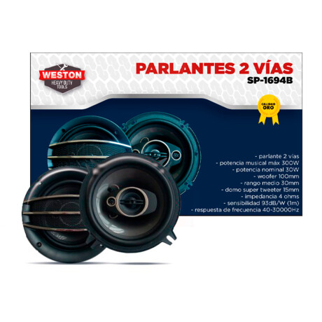 PARLANTE POTENCIA SUBWOOFER - 6 PULGADAS 2 VIAS 400W WESTON PARLANTE POTENCIA SUBWOOFER - 6 PULGADAS 2 VIAS 400W WESTON