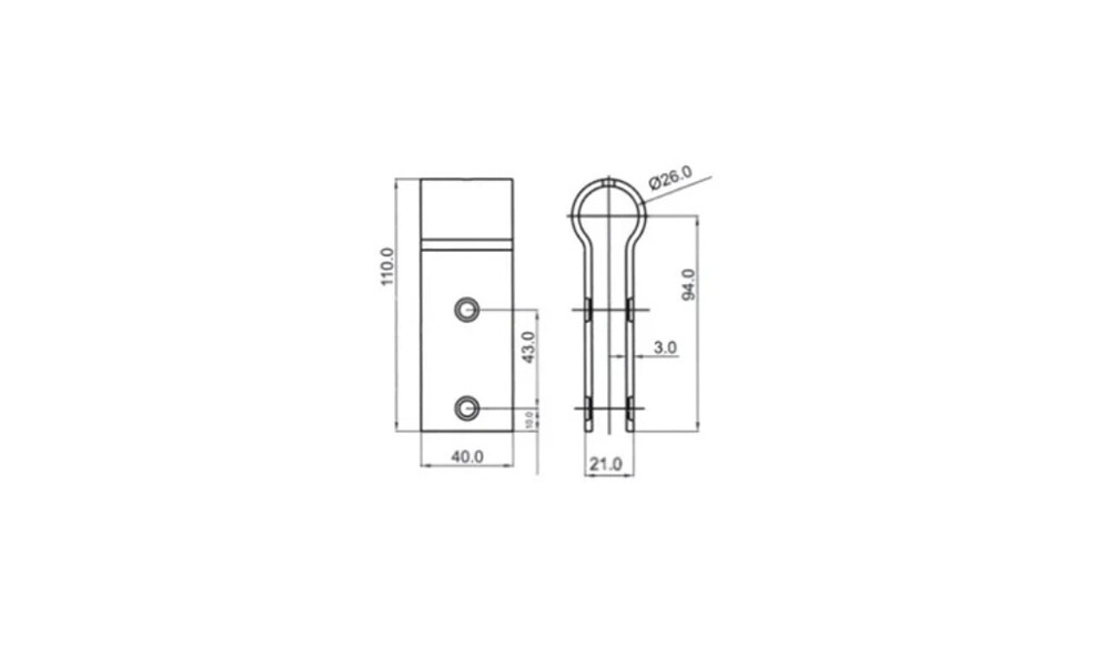 Pinza plana para tubo K7 Pinza Plana Para Tubo K7