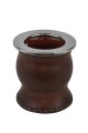 Mate de ceramica forrado en cuero tipo copa Marrón