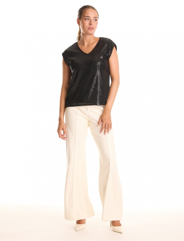 Blusa Lentejuelas NEGRO