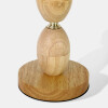 LAMPARA BLANCA C/BASE MADERA P/MESA 41X25CM Unica