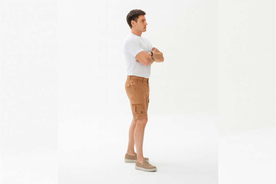 BERMUDA CARGO ANTURIO CON TAPA Brick/terracota