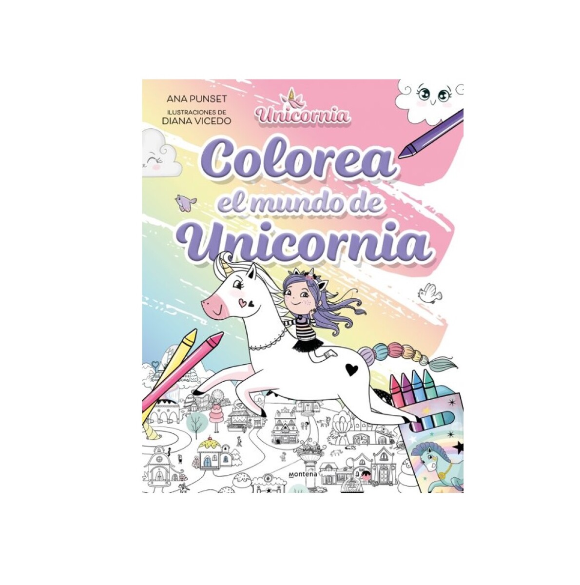Libro Para Colorear De Unicornia 